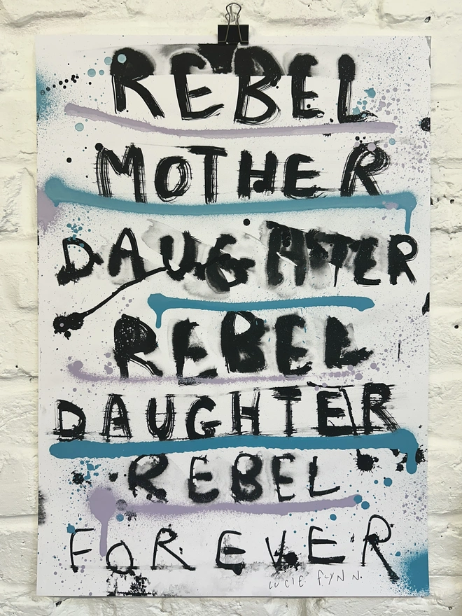 Rebel Mother A2 Hand Finished Print