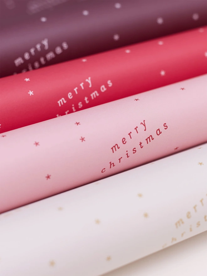 minimal christmas wrap colours typography detail