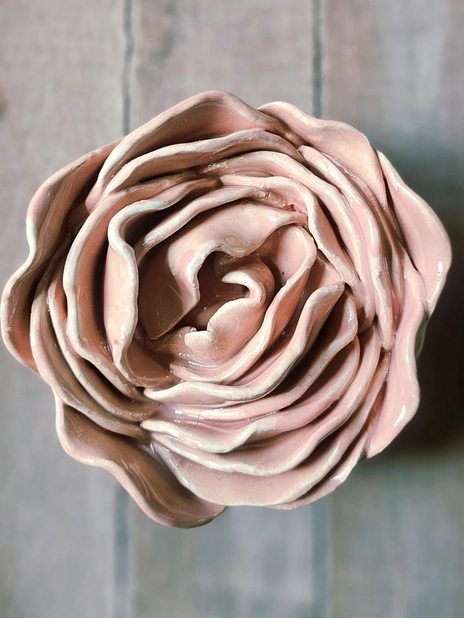 blush melon pink peach orange salmon wall decor ceramic flowers pottery sculpture art 3d everlasting flowers gift for ceramic lovers collectors