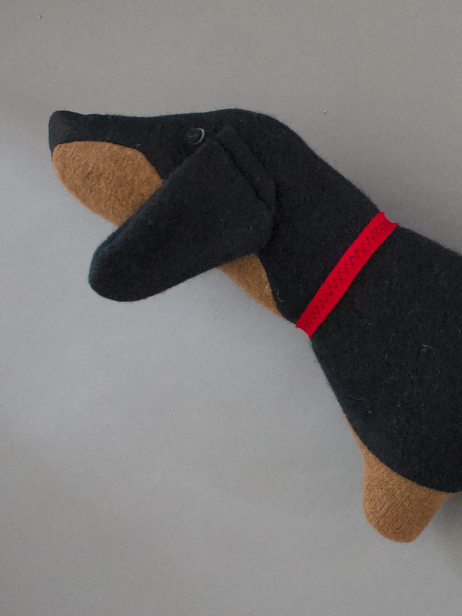 Black and Tan dachshund plush animal