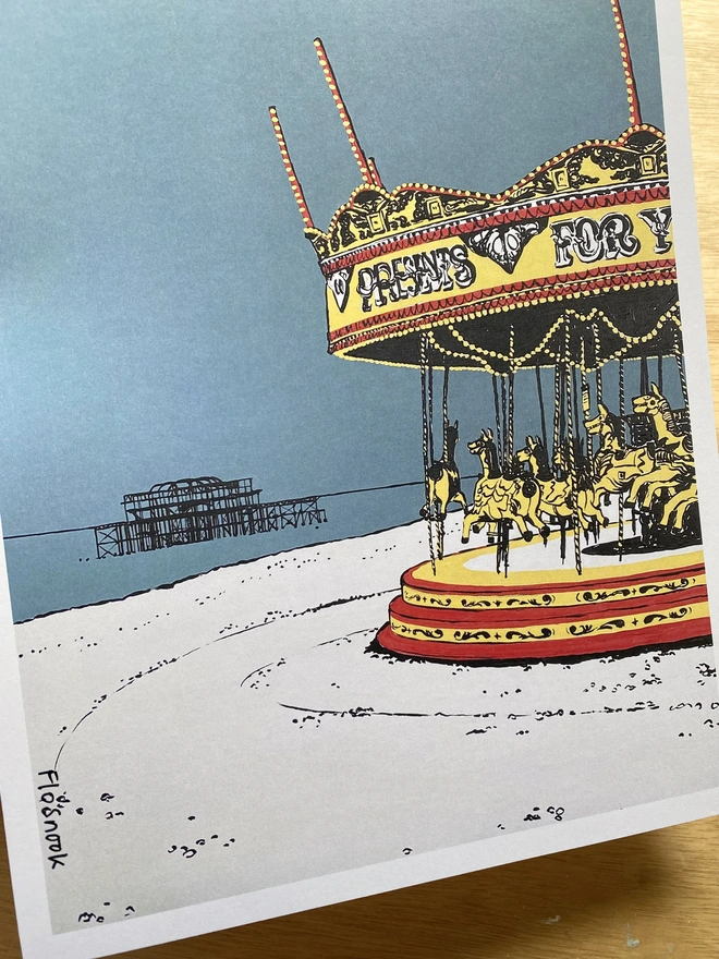 signed A4 carousel print