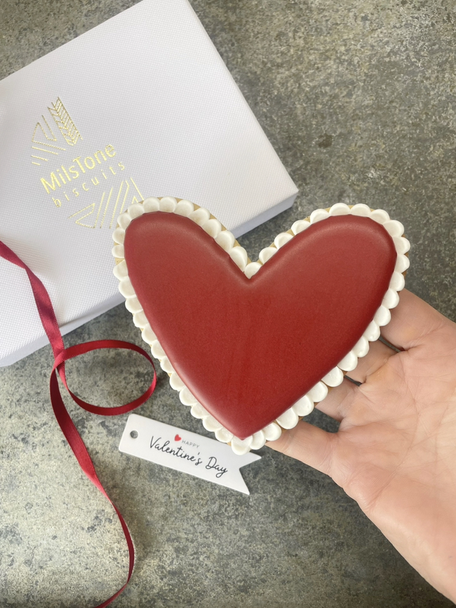 Heart Valentine’s biscuits