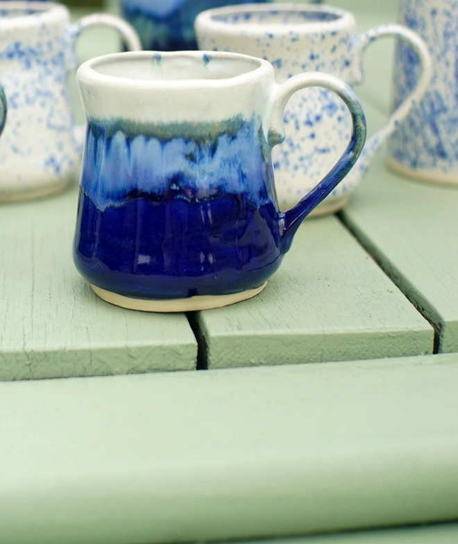 ceramic blue mug, pottery mug, mug gift, blue mug, Jenny Hopps Pottery, ceramic gift, home gift