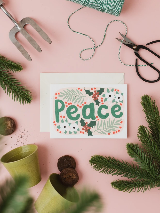 Peace Plantable Christmas Card