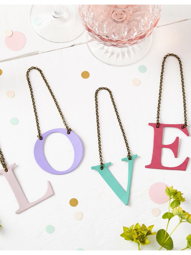 L O V E bottle tags, buy a few and spell something special.