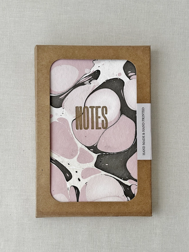 Pink marble notebook