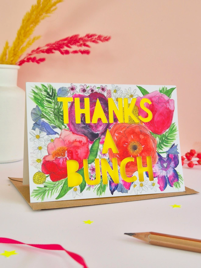 thanks a bunch card 