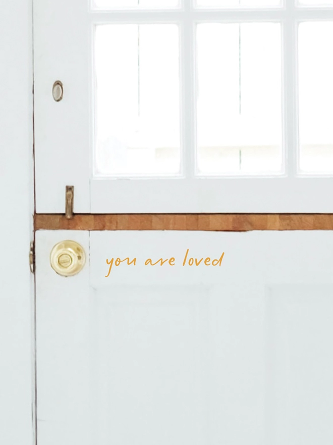 you are loved wall sticker