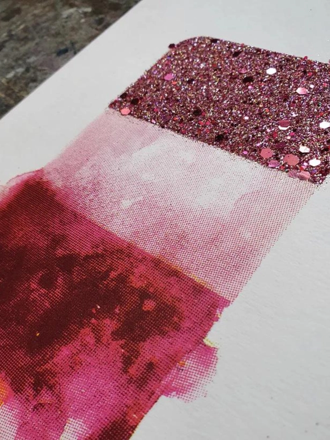 Mini Fab Candy Glittered Screen Print