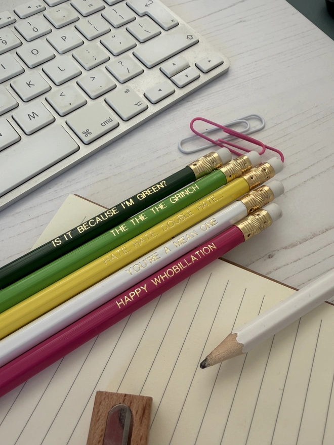 Grinch Movie Themed Pencils