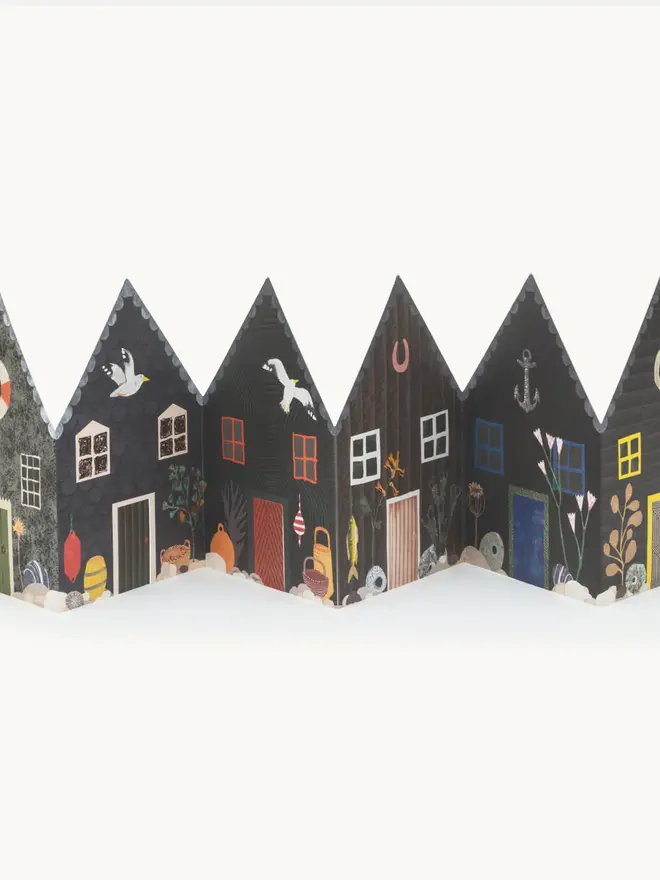 fisherman hut concertina card