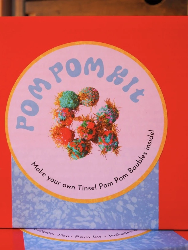 Tinsel Pom Pom Bauble Kit
