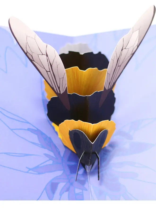 3d bee pop up card