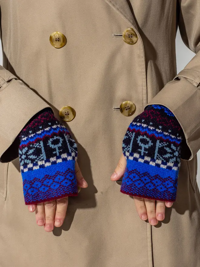 fairisle write warmers in klein