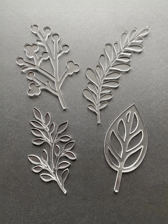 Bread art stencils - botanical