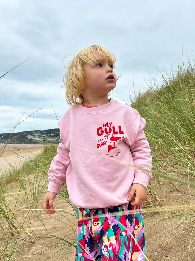 Hey Gull Hey Buoy Kids Sweatshirt by hello DODO