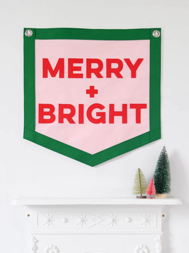 Mery and bright vintage style banner.