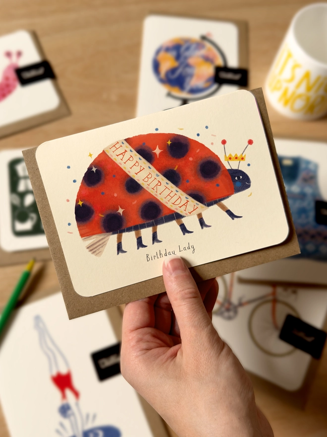 Birthday Ladybird Greetings Card