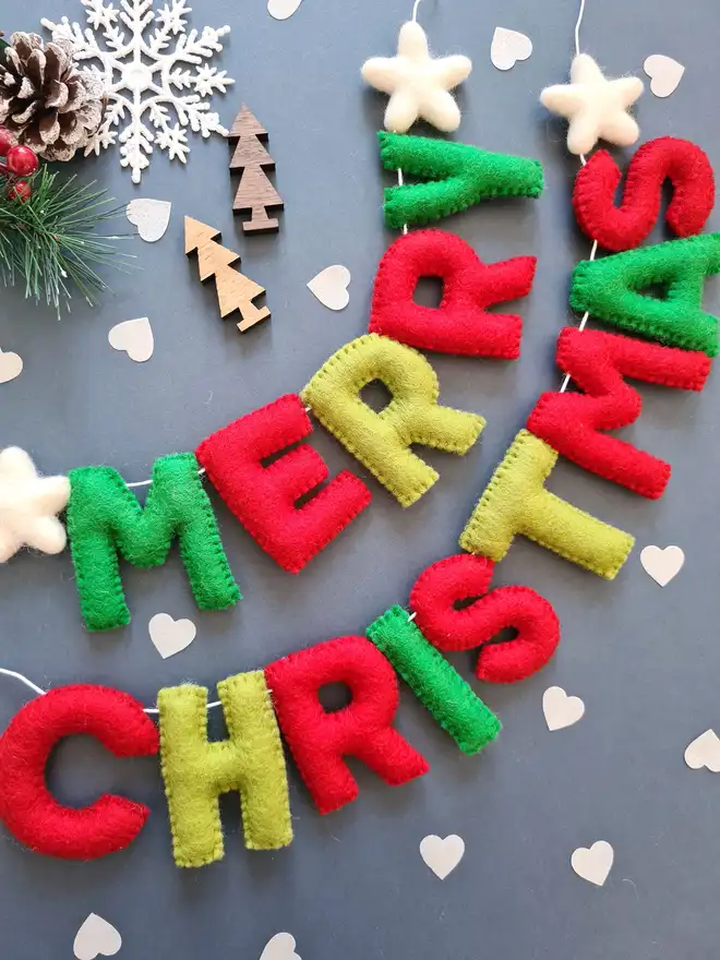 Felt Merry Christmas Bunting