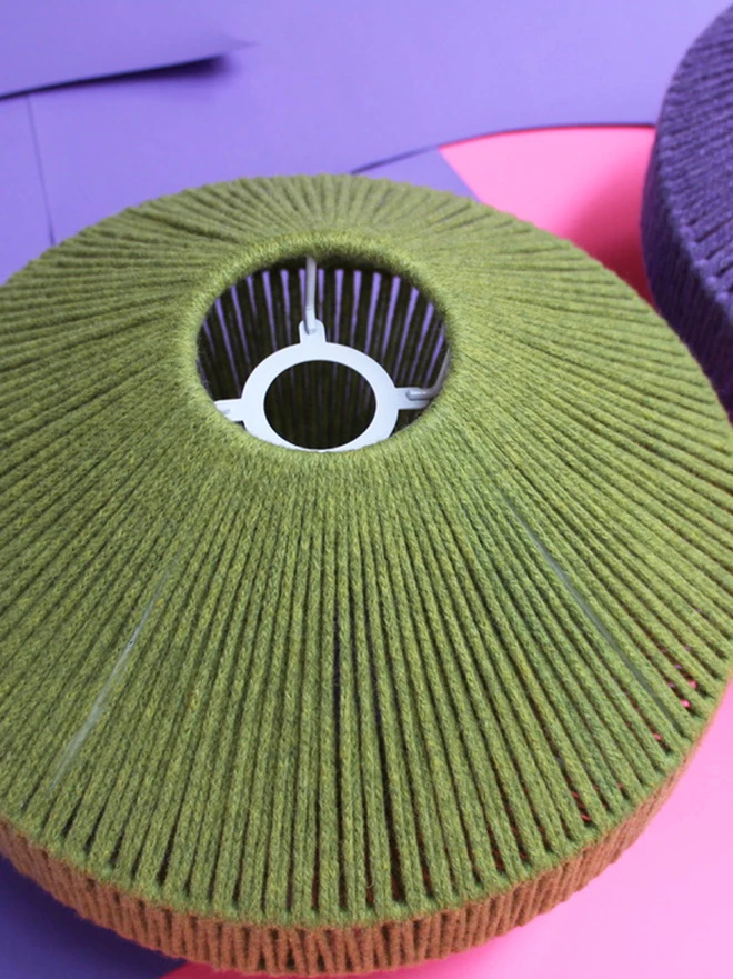 Small Capsule Pendant Lampshade Calypso green