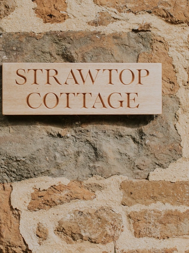 Personalised Oak Rectangular Sign