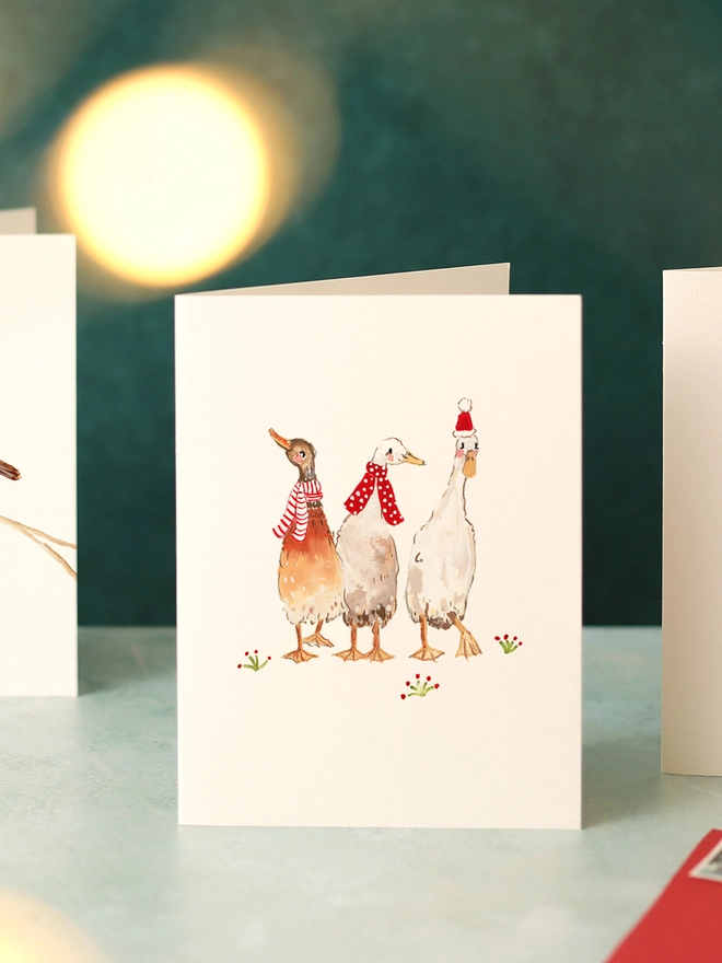Christmas Ducks Mini Christmas Card