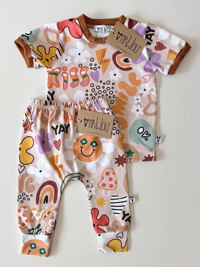 Hippy print legging for babies and toddlers