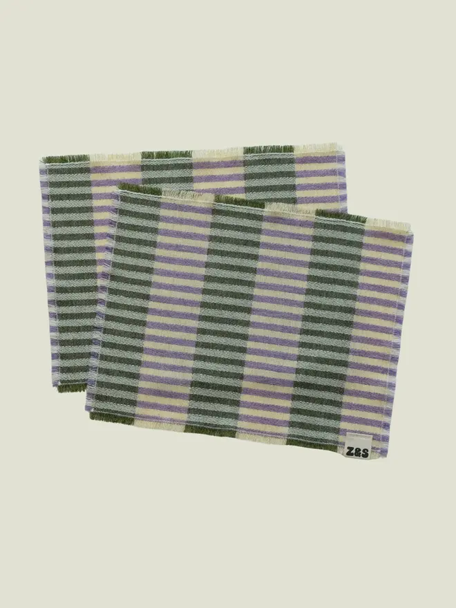 Parma Violet Placemats. A pack of two placemats.