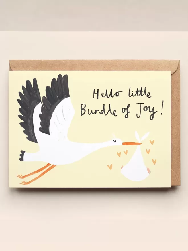 New baby illustrated card