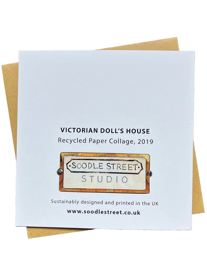 Victorian Doll's House Card back view
