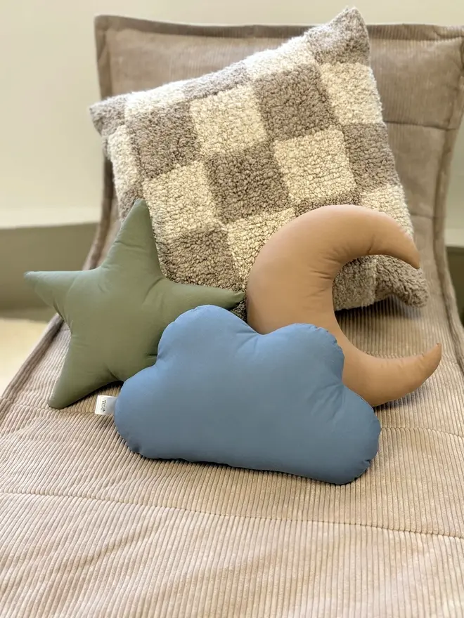 cotton kids star moon cloud cushions