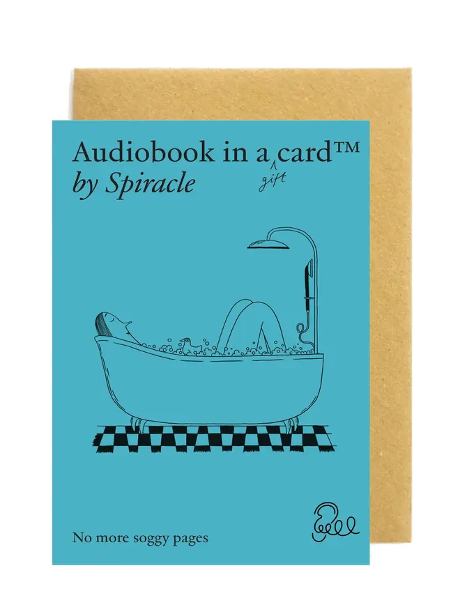 Choose Your Own Audiobook In A Card, against a background. 