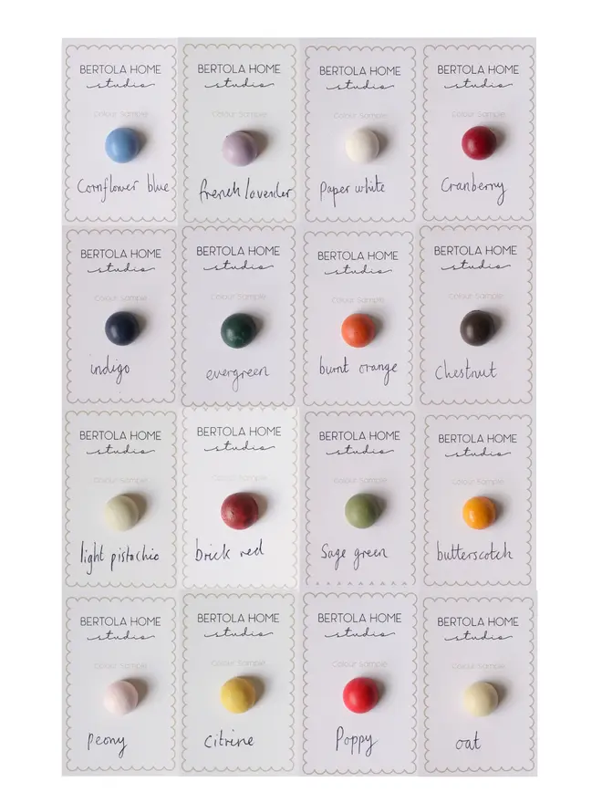 colour samples for all stained colourways