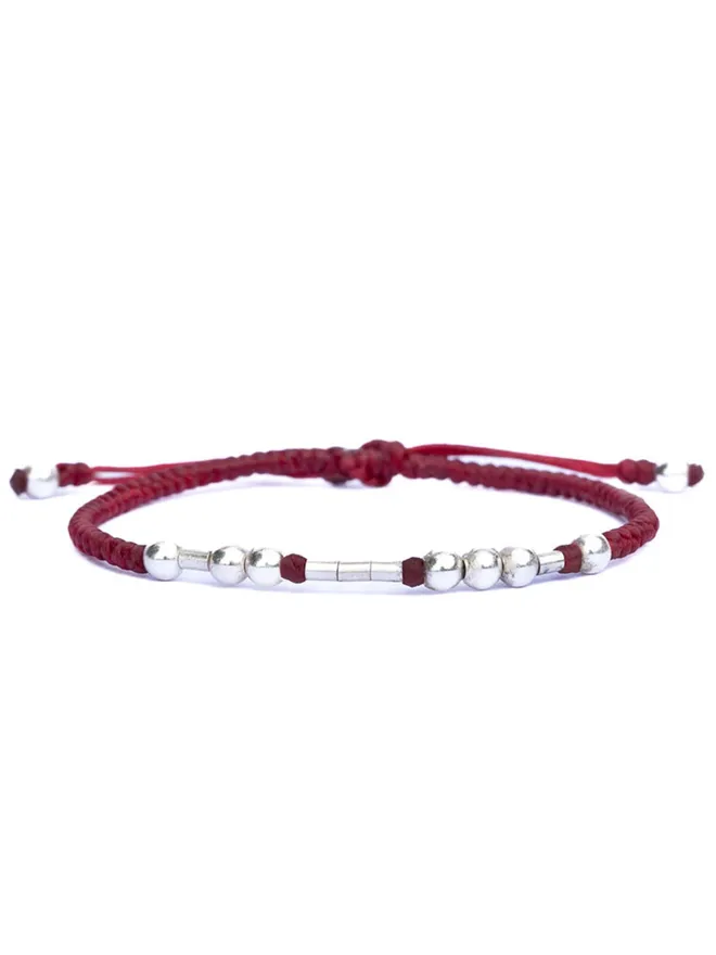 red morse code women custom bracelet