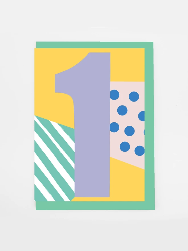 one first birthday card