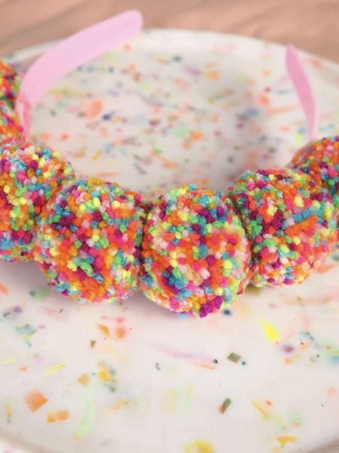 Confetti Pom Pom Headband