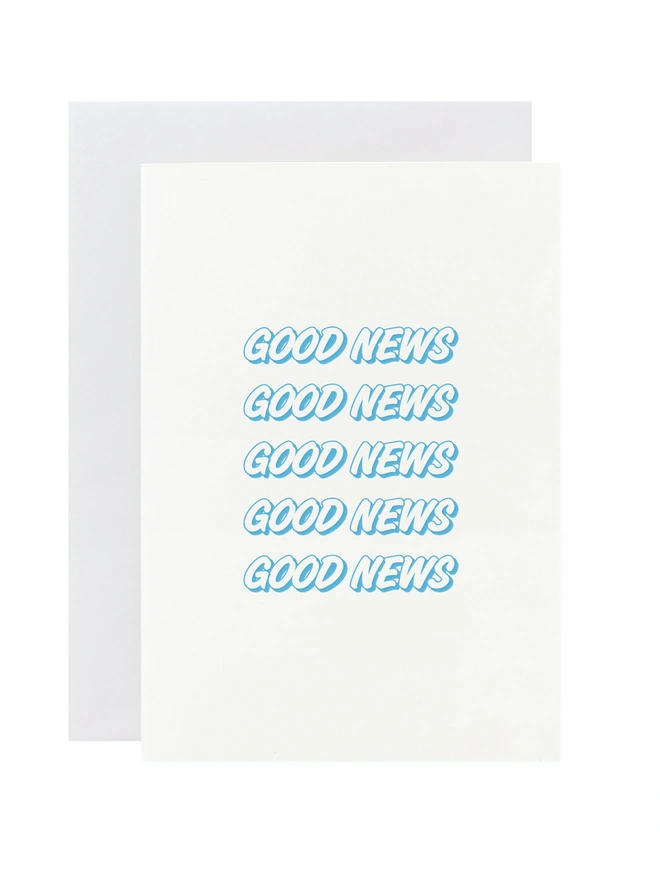 ‘Good News Shadow’ Light Blue Mini Card MC-SHADOW-LBL