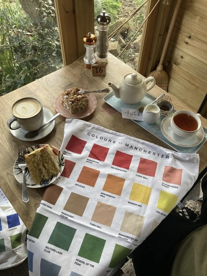 Colours Of Manchester Tea Towel