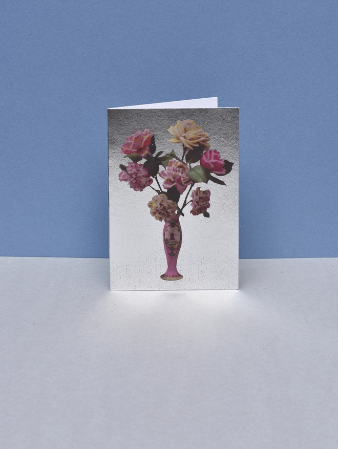 POT OF ROSES CARD