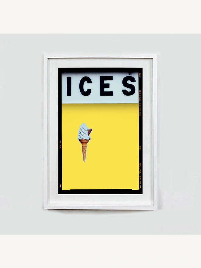 ICES Lemon Yellow Framed in White