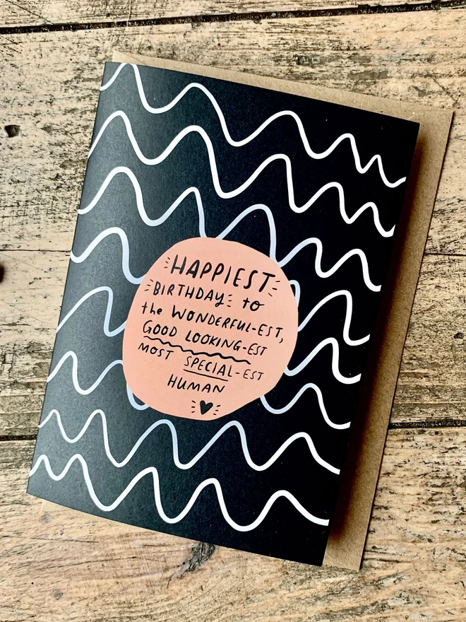 Card reads 'Happy birthday to the wonderfullest human'