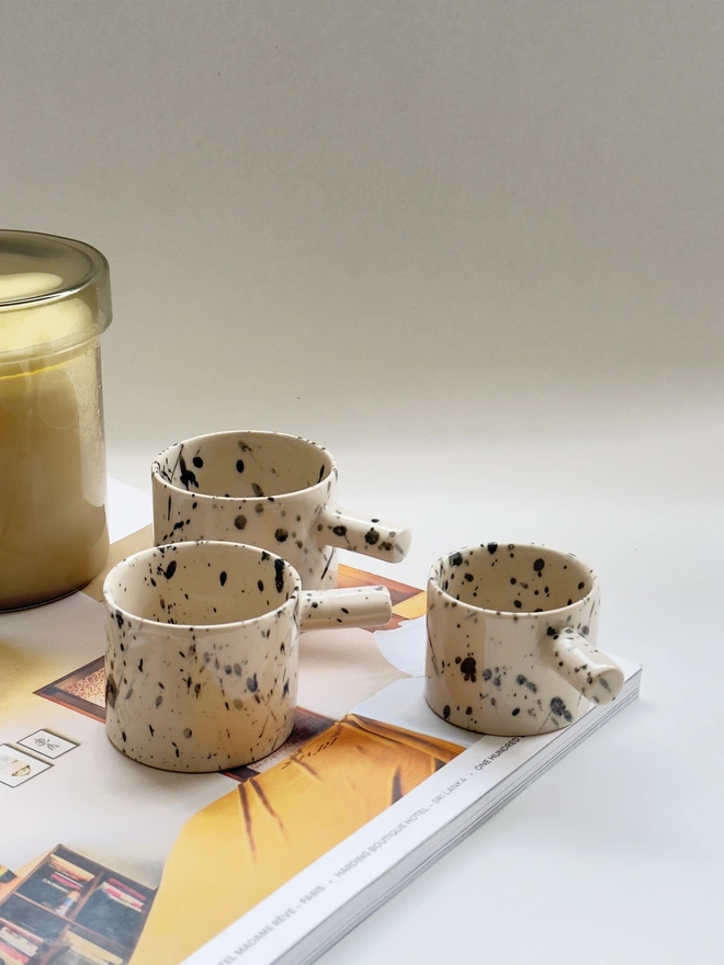 White Speckled Espresso Cup