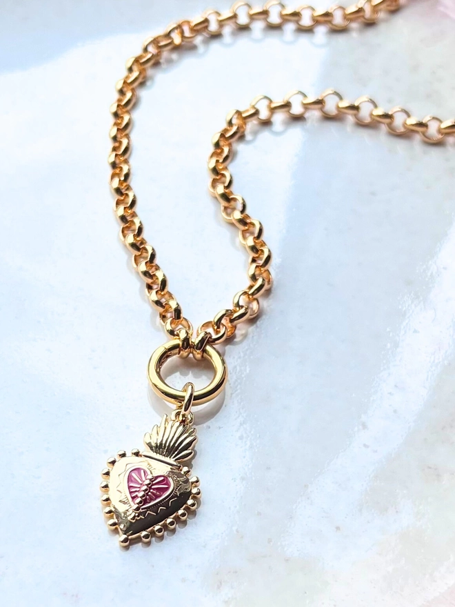 Frida Khalo gold chain Belcher necklace