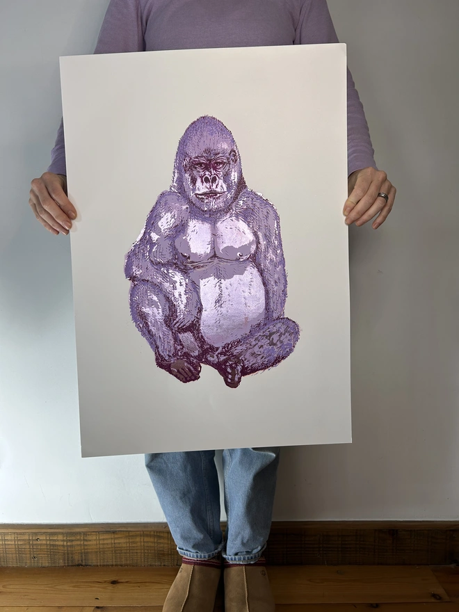 Gorilla screenprint