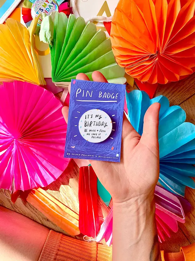 A birthday badge that will make everyone smile