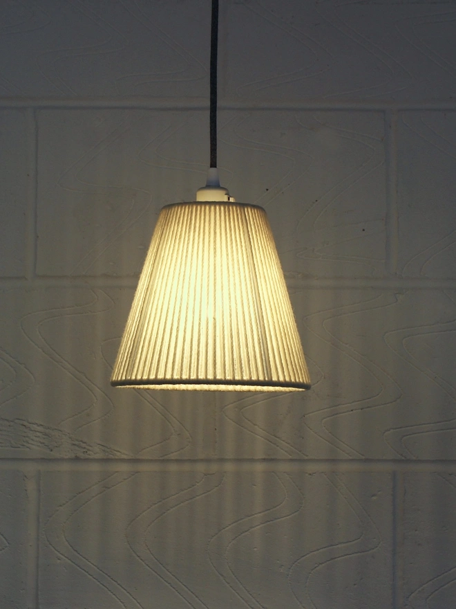 Small Cone Lampshade Wool White