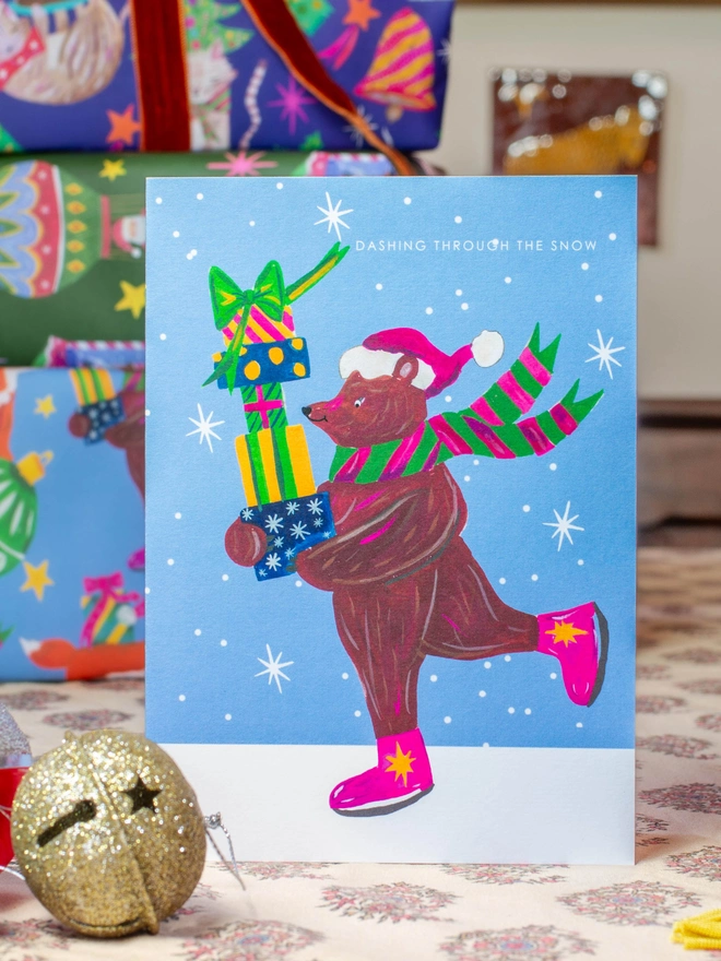 bear xmas card