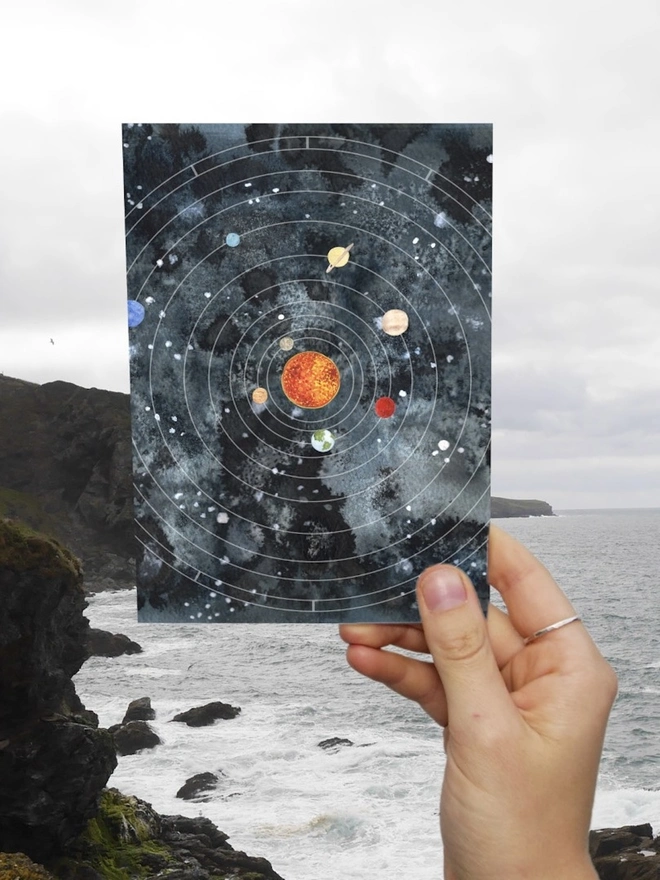  Solar System – Celestial Planets Greetings Card