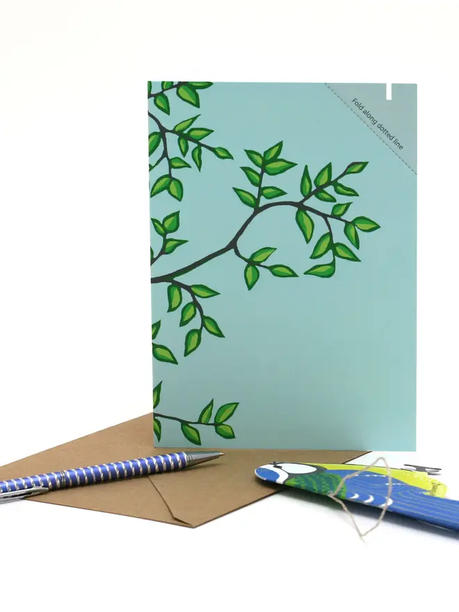 Bluetit pop up card assembly 
