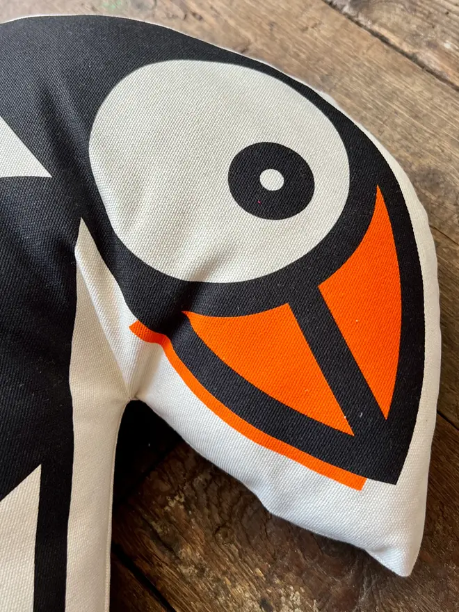 Puffin Cushion Close Up